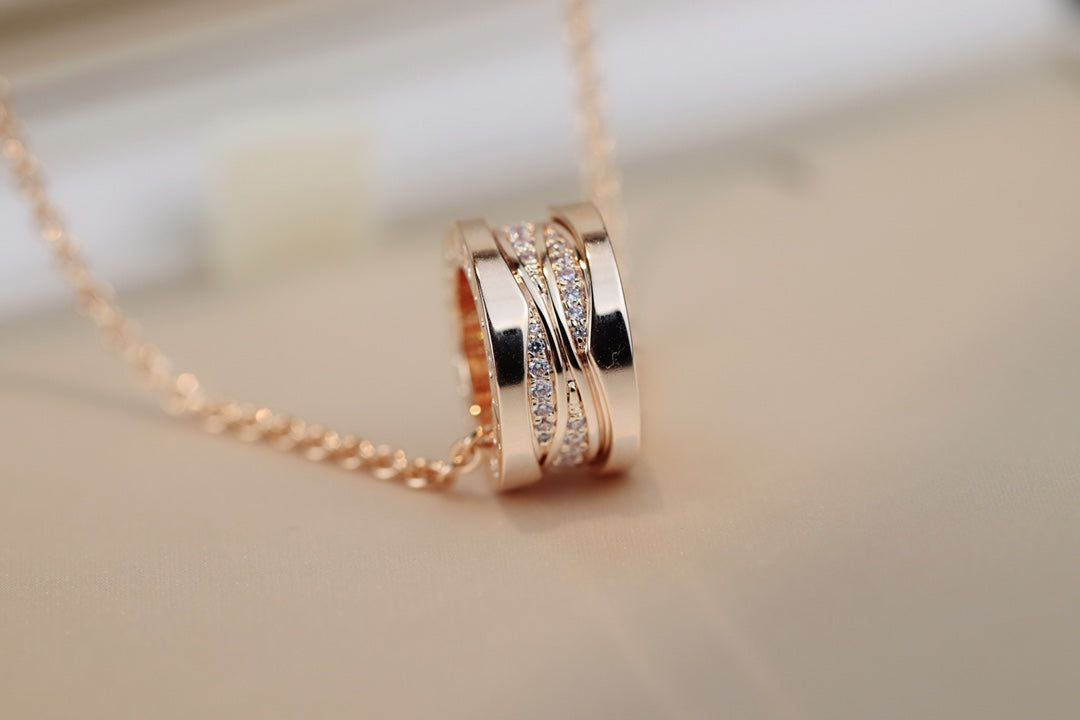 [Pearl Jewelrys]ZERO 1 PINK GOLD DIAMOND NECKLACE