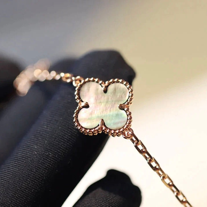 [Pearl Jewelrys]CLOVER 20 MOTIFS DARK MOP DIAMOND  NECKLACE