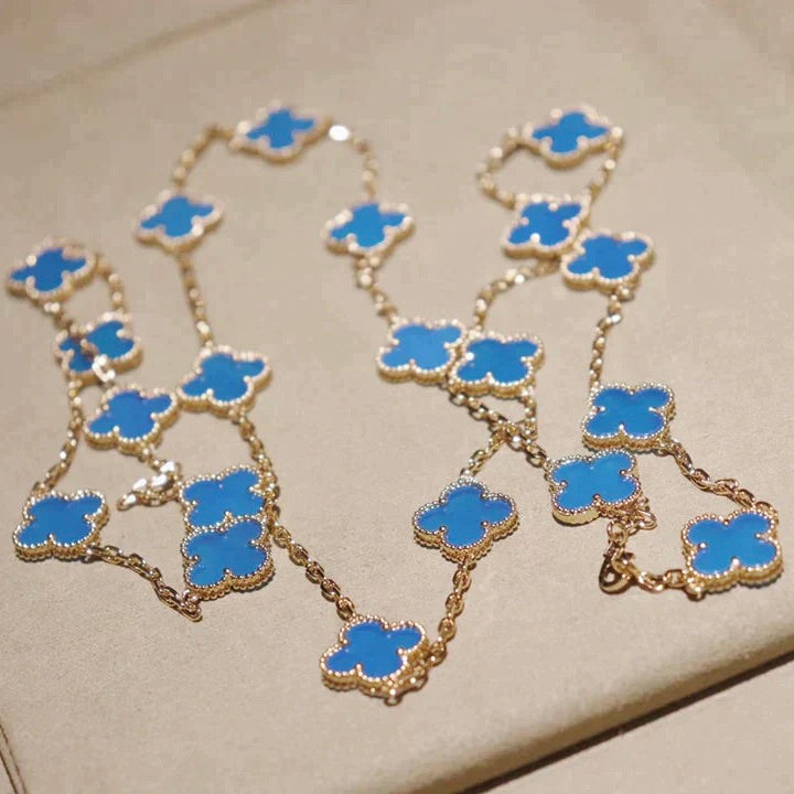 [Pearl Jewelrys]CLOVER 20 MOTIFS TURQUOISE GOLD