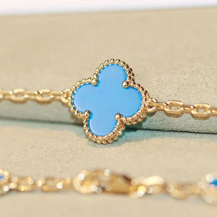 [Pearl Jewelrys]CLOVER 20 MOTIFS TURQUOISE GOLD