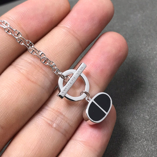 [Pearl Jewelrys]CHAINE VERSO BLACK CERAMIC  NECKLACE