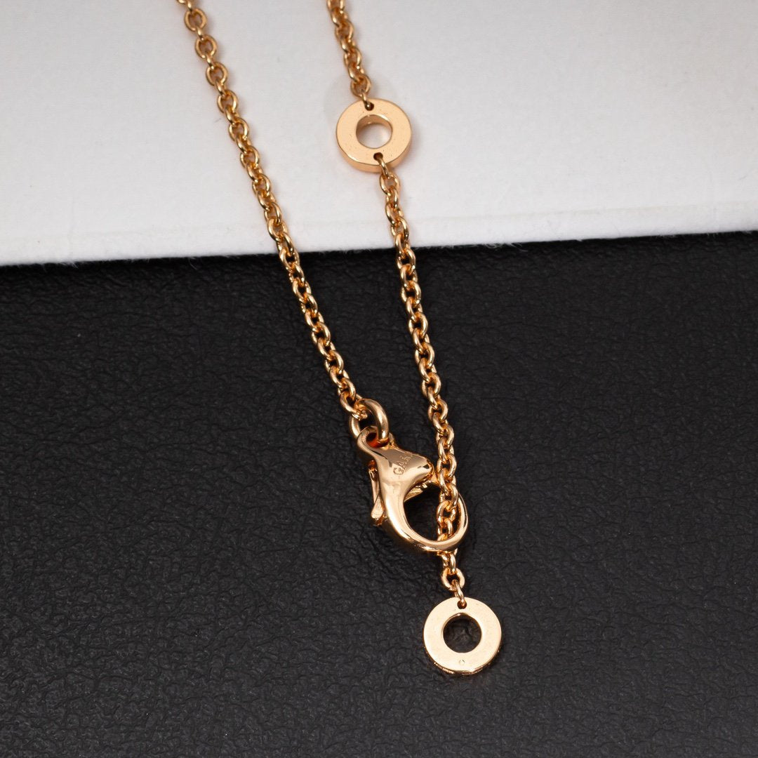 [Pearl Jewelrys]ZERO 1 WHITE CERAMIC PINK GOLD DIAMOND NECKLACE
