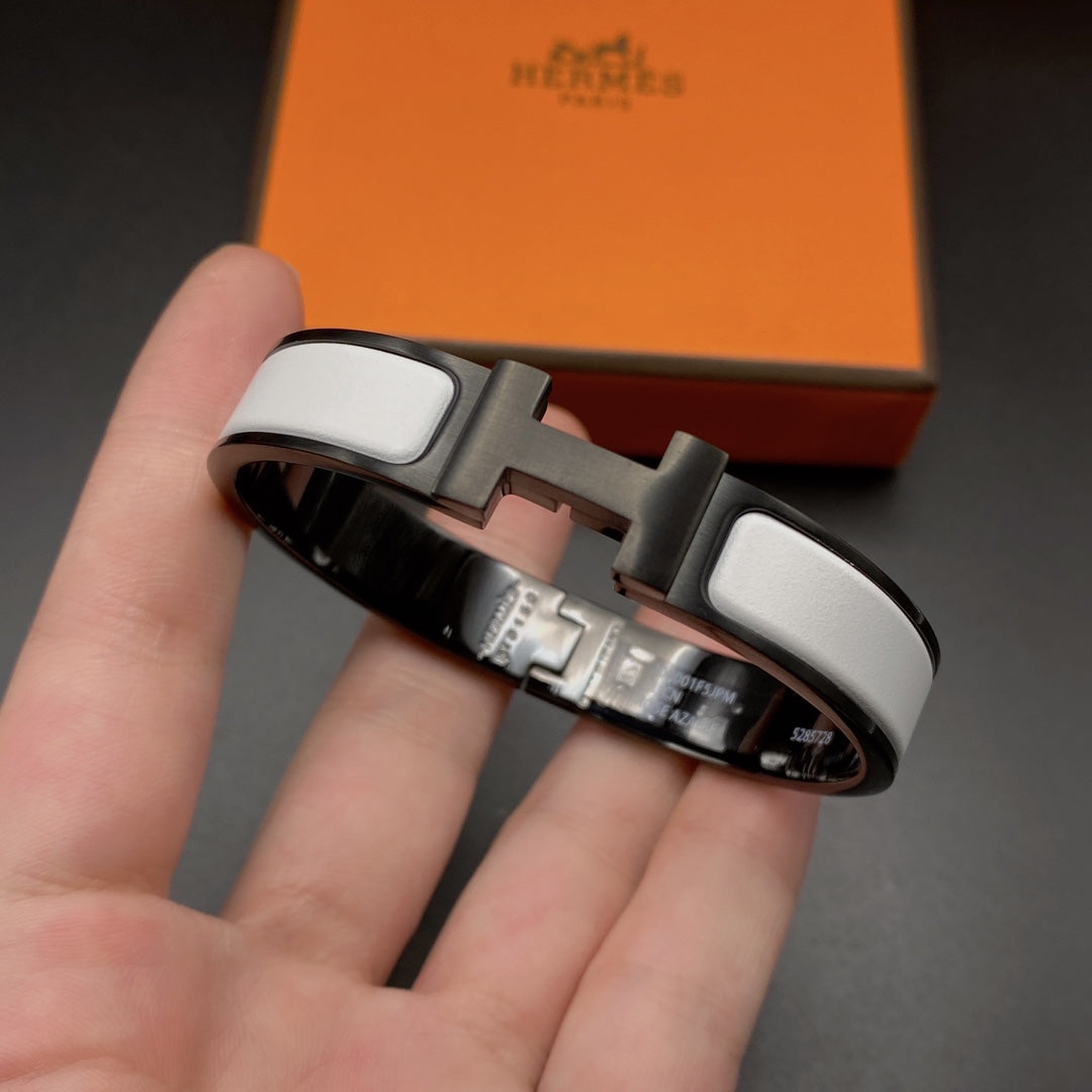 [Pearl Jewelrys]H BRACELET 12MM BLACK WHITE CERAMIC