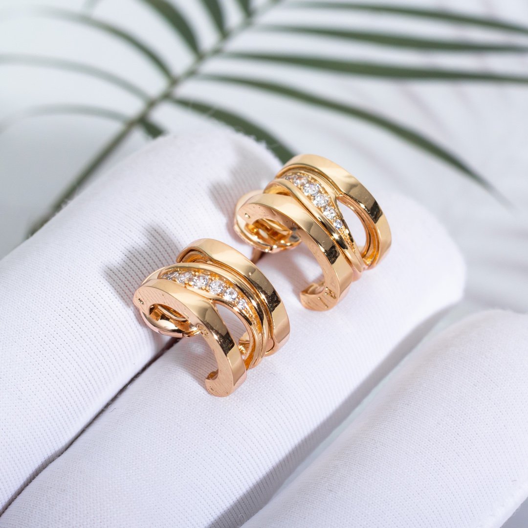 [Pearl Jewelrys]ZERO 1 PINK GOLD DIAMONDS EARRINGS