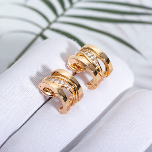 [Pearl Jewelrys]ZERO 1 PINK GOLD DIAMONDS EARRINGS