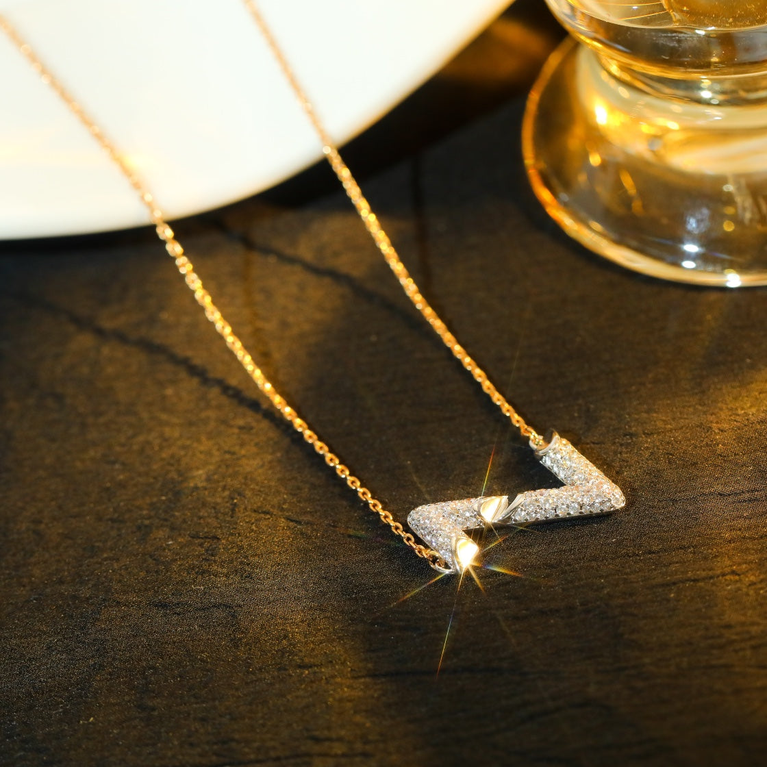 [Pearl Jewelrys]VOLT SILVER DIAMOND PEDANT NECKLACE