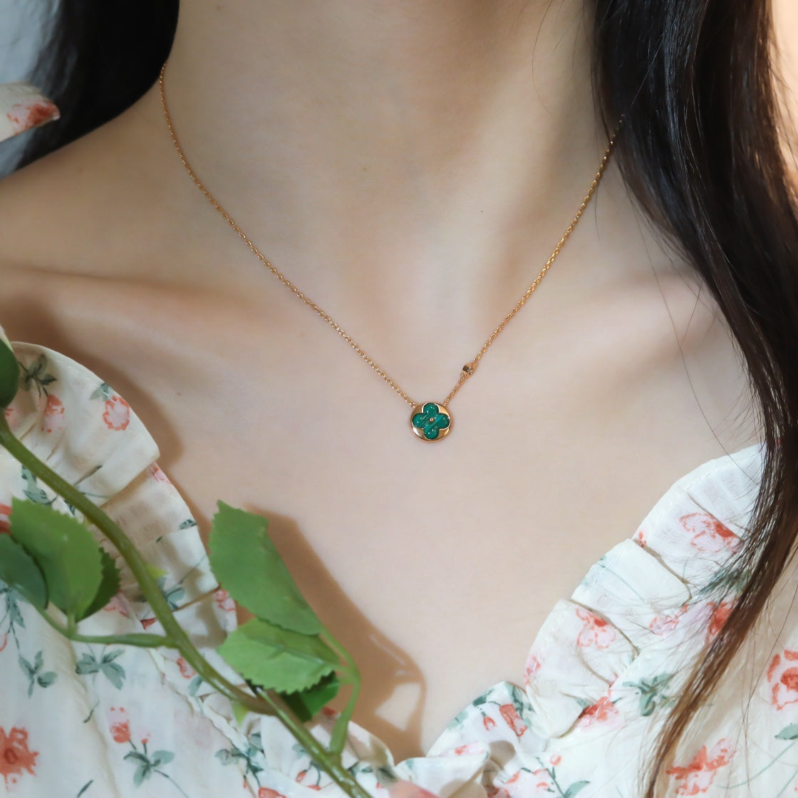[Pearl Jewelrys]SUN PEDANT PINK GOLD 1 DIAMOND NECKLACE
