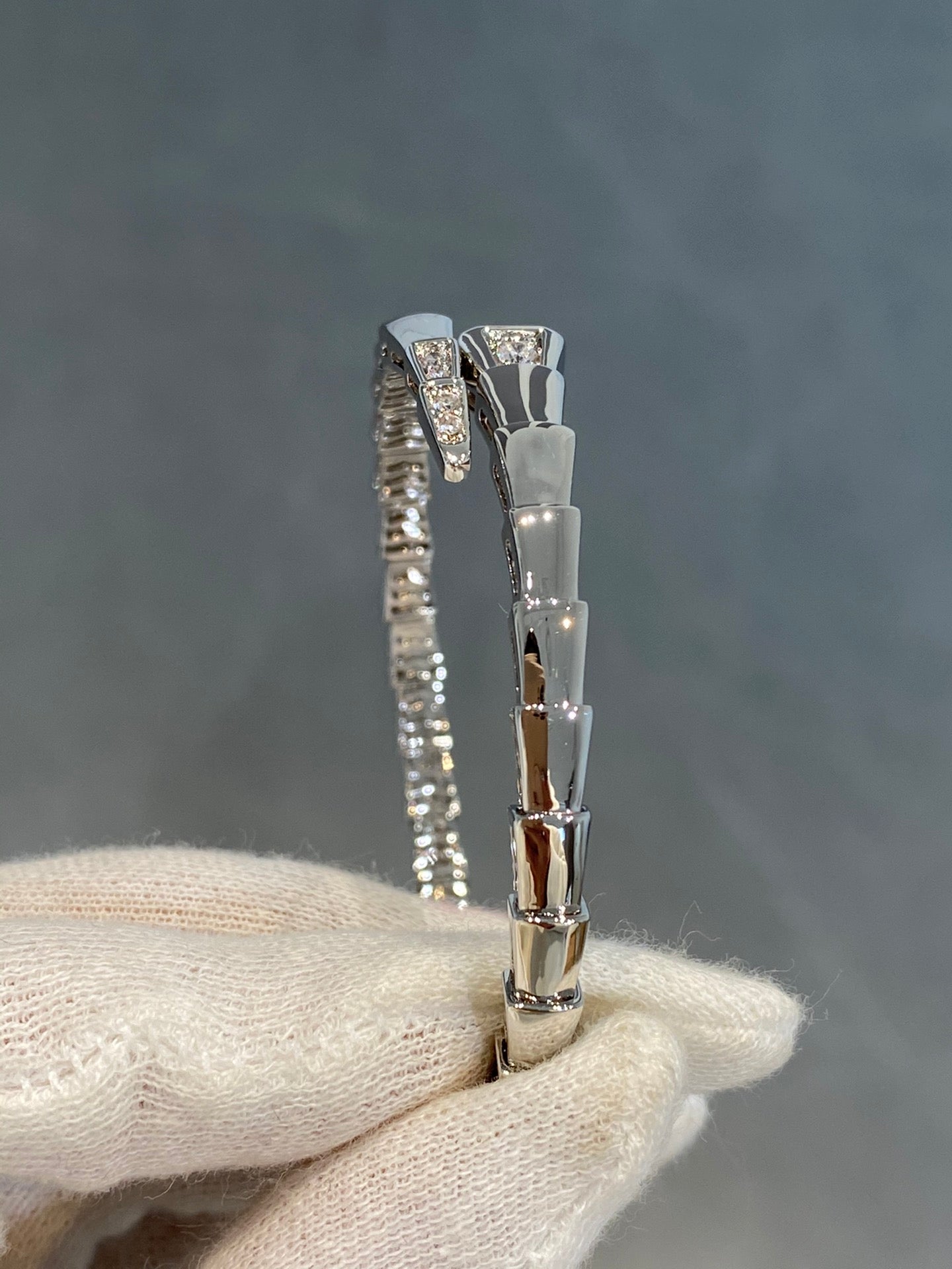 [Pearl Jewelrys]SERPENTI BRACELET DIAMONDS SILVER