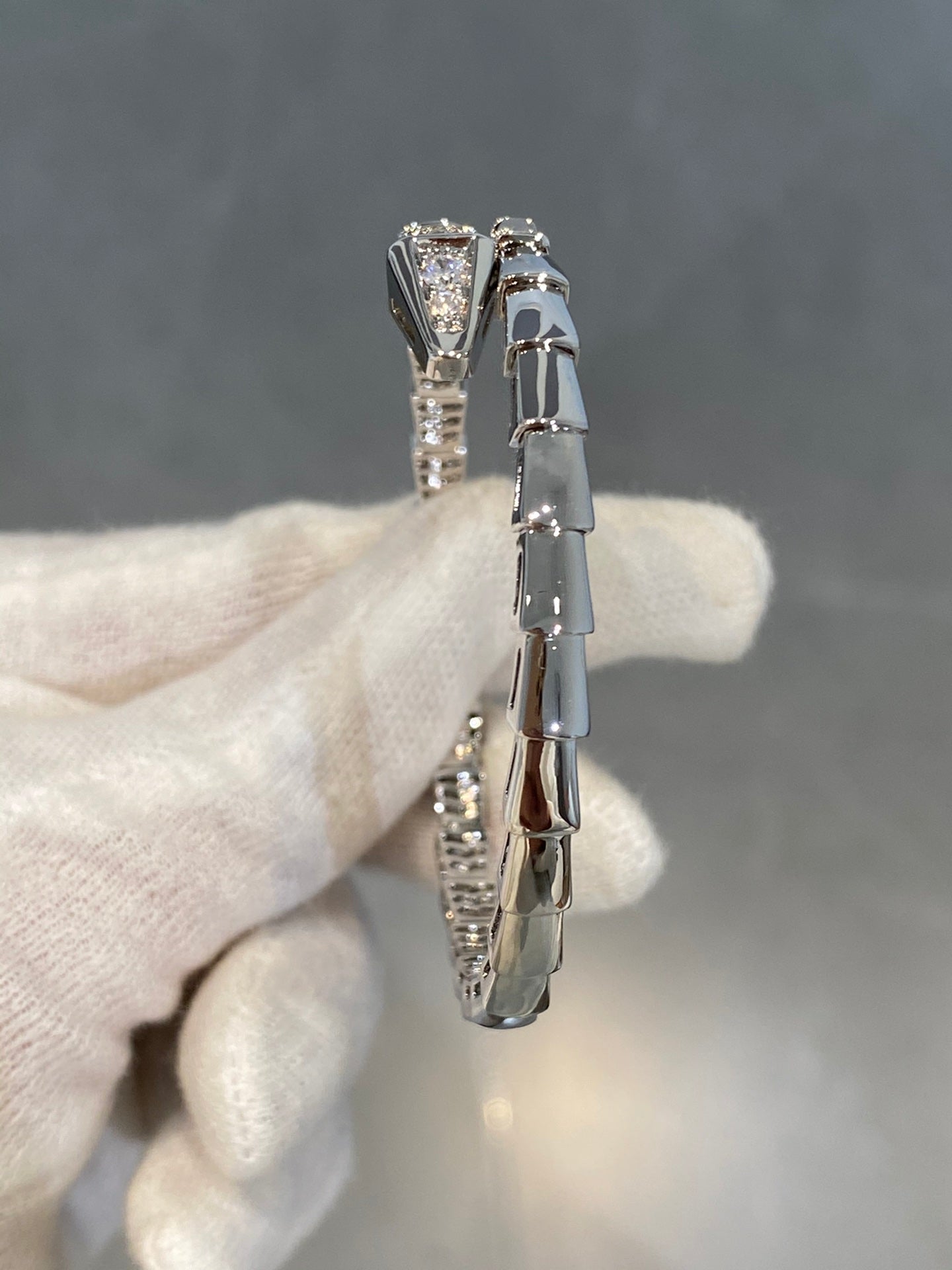 [Pearl Jewelrys]SERPENTI BRACELET DIAMONDS SILVER