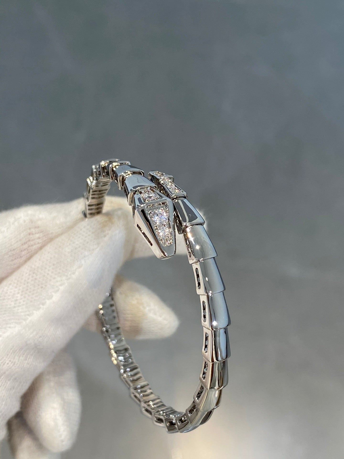 [Pearl Jewelrys]SERPENTI BRACELET DIAMONDS SILVER