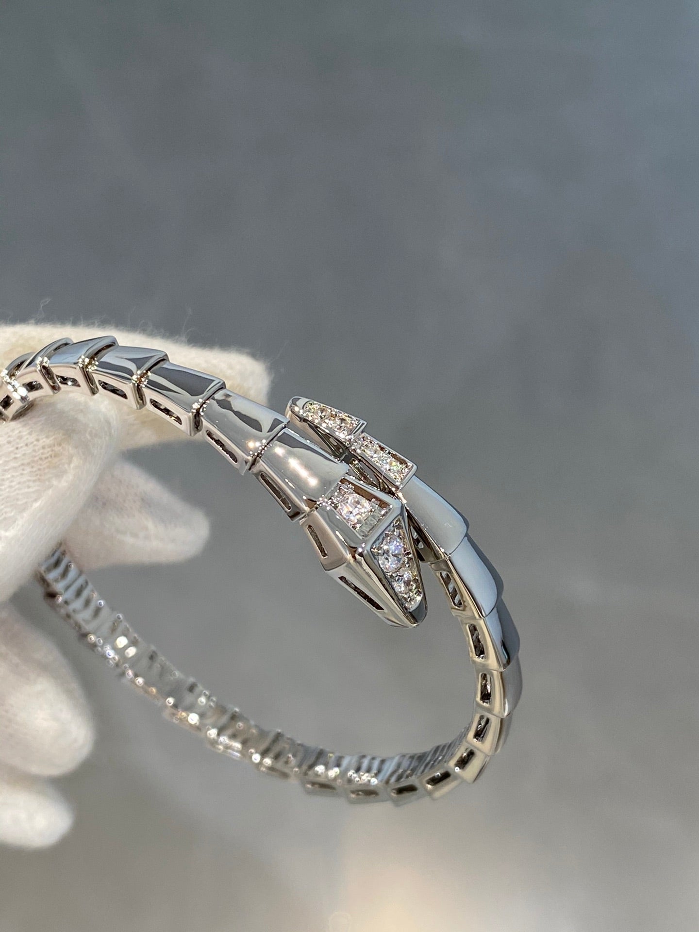 [Pearl Jewelrys]SERPENTI BRACELET DIAMONDS SILVER