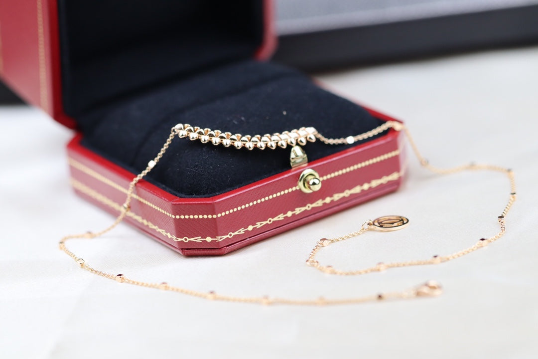 [Pearl Jewelrys]CLASH PINK GOLD NECKLACE