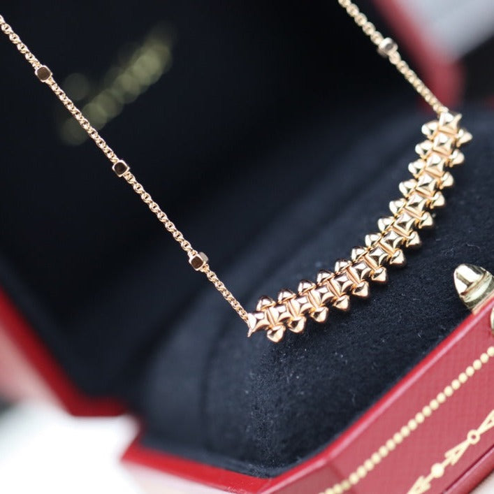[Pearl Jewelrys]CLASH PINK GOLD NECKLACE