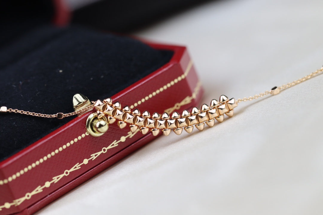 [Pearl Jewelrys]CLASH PINK GOLD NECKLACE