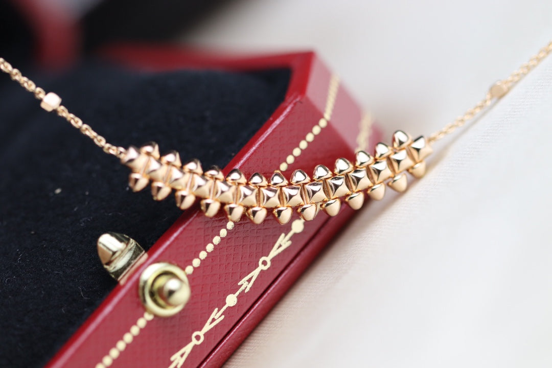 [Pearl Jewelrys]CLASH PINK GOLD NECKLACE