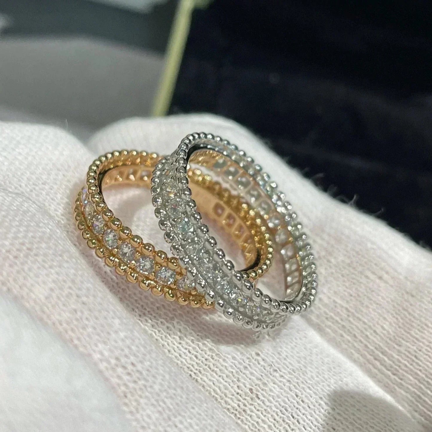 [Pearl Jewelrys]PERLEE DIAMOND ROSE GOLD RING