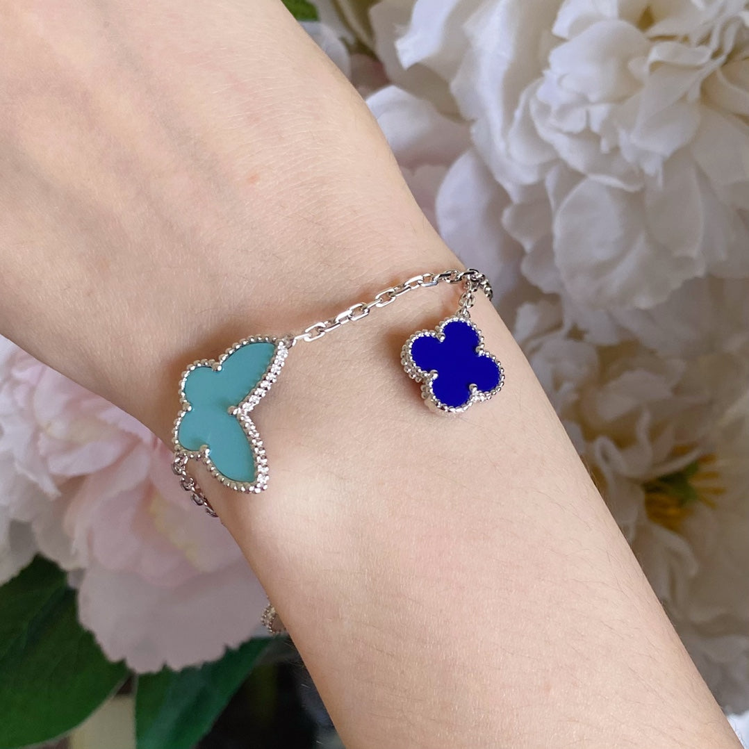[Pearl Jewelrys]LUCKY SPRING SILVER BRACELET 4 MOTIF