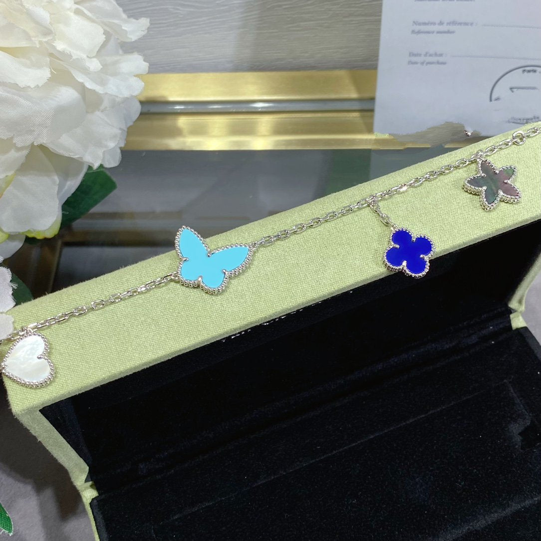 [Pearl Jewelrys]LUCKY SPRING SILVER BRACELET 4 MOTIF