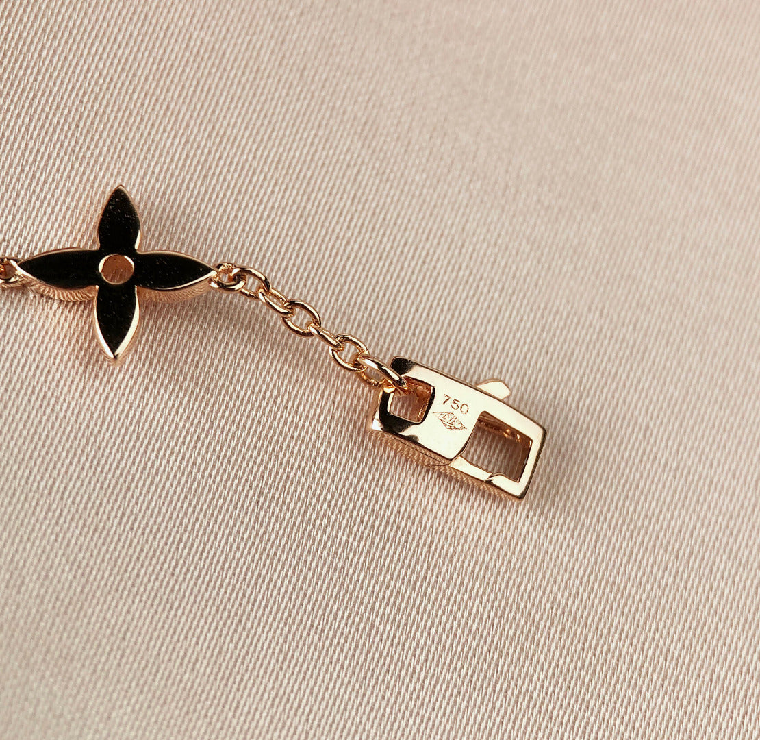 [Pearl Jewelrys]STAR AND SUN 7 MOTIFS GOLD BRACELET
