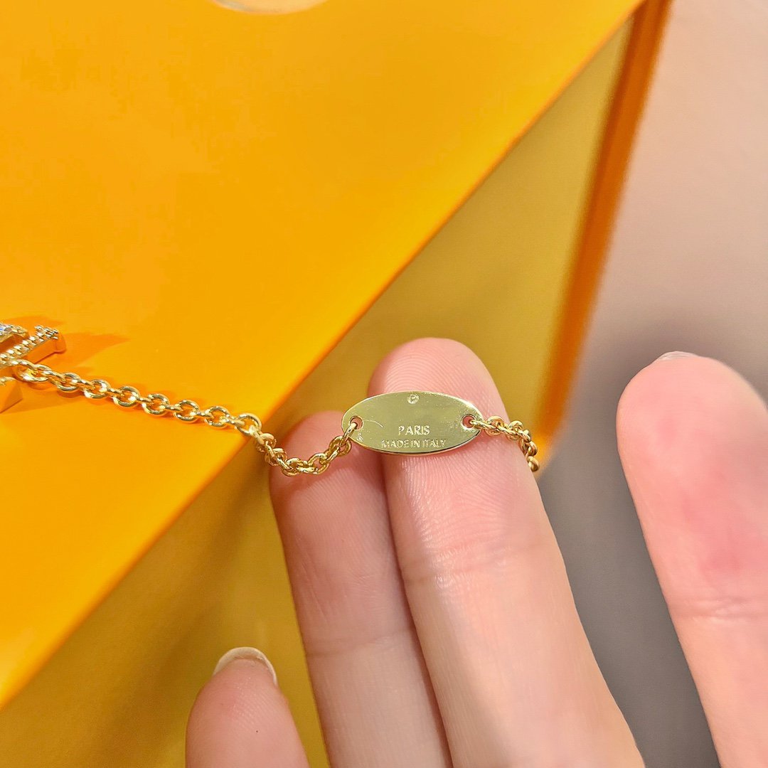 [Pearl Jewelrys]LOGO STAR MOTIF GOLD BRACELET