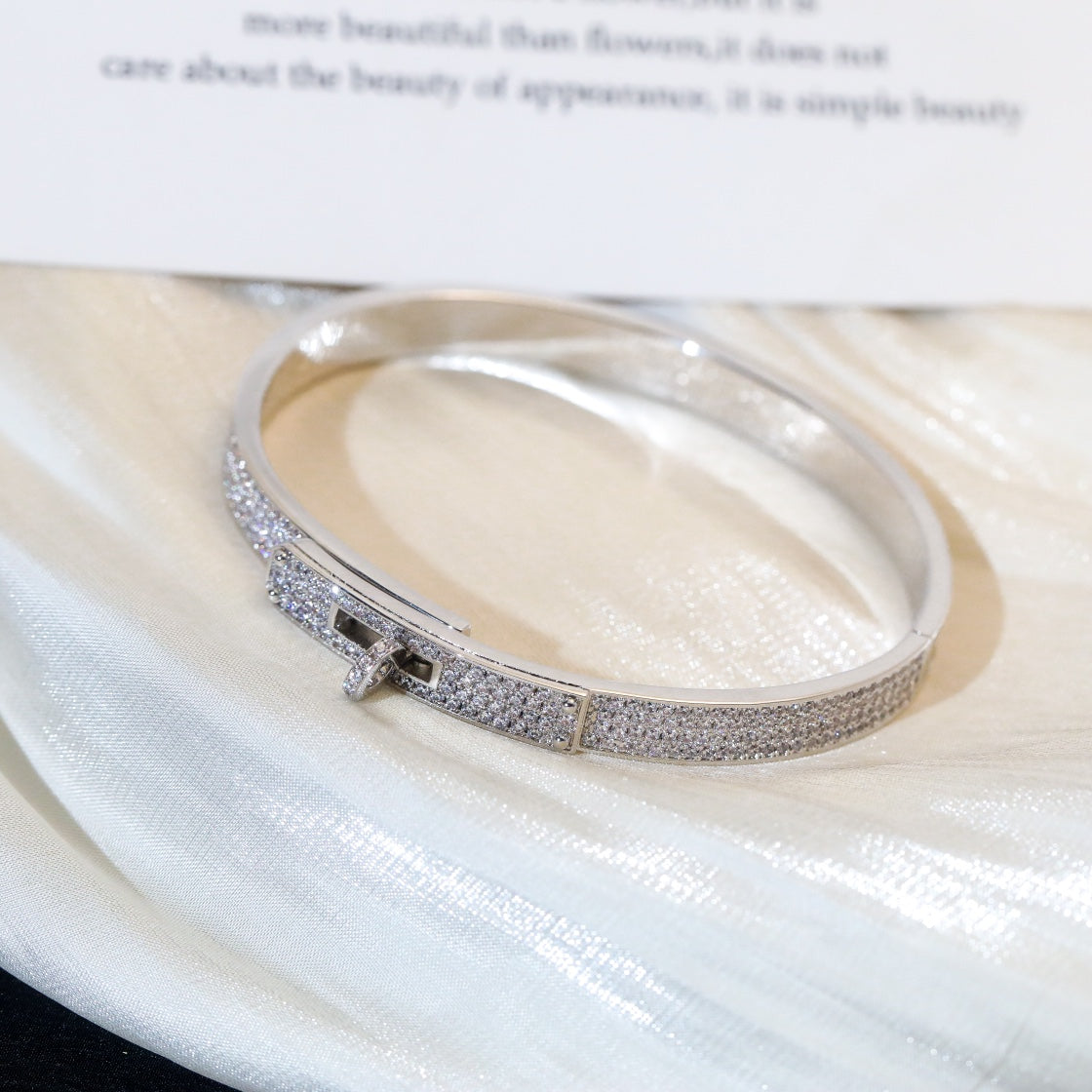 [Pearl Jewelrys]KELLY BRACELET DIAMOND PAVED