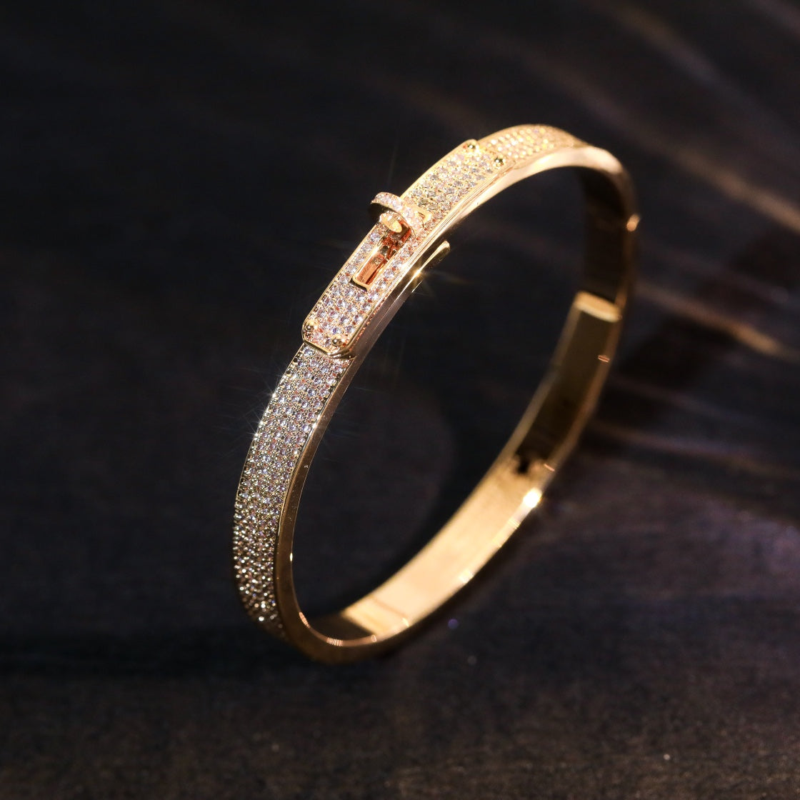 [Pearl Jewelrys]KELLY BRACELET DIAMOND PAVED