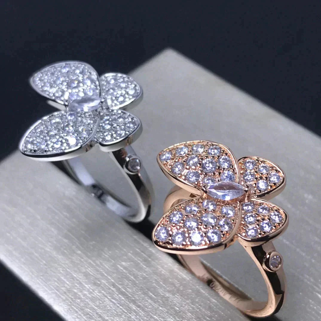 [Pearl Jewelrys]BUTTERFLY PINK GOLD DIAMOND RING