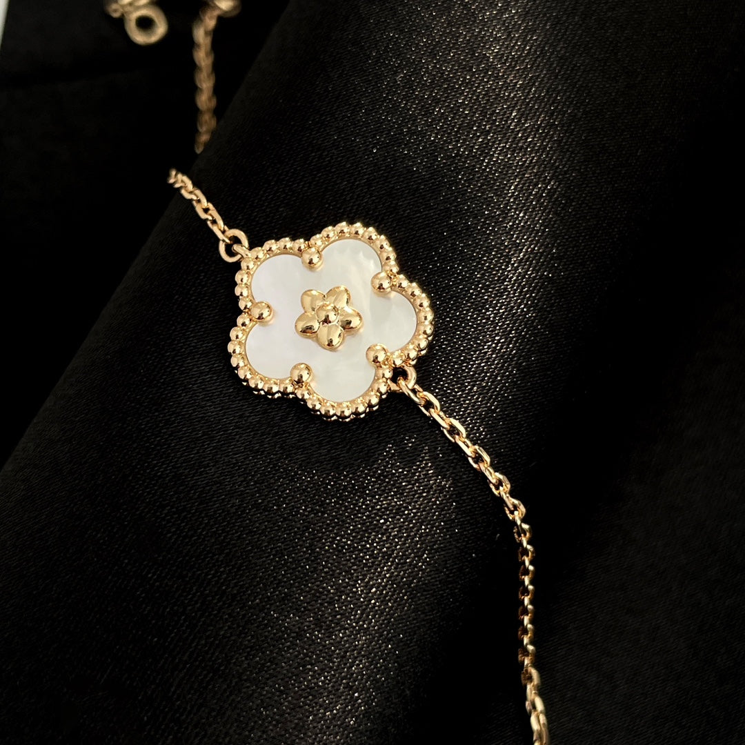 [Pearl Jewelrys]LUCKY SPRING ROSE GOLD MOP BRACELET