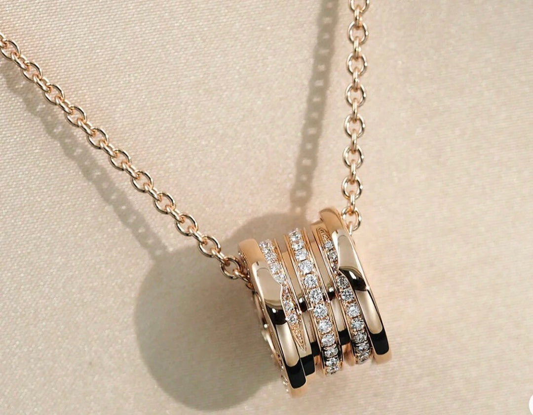 [Pearl Jewelrys]ZERO 1 PINK GOLD DIAMOND NECKLACE