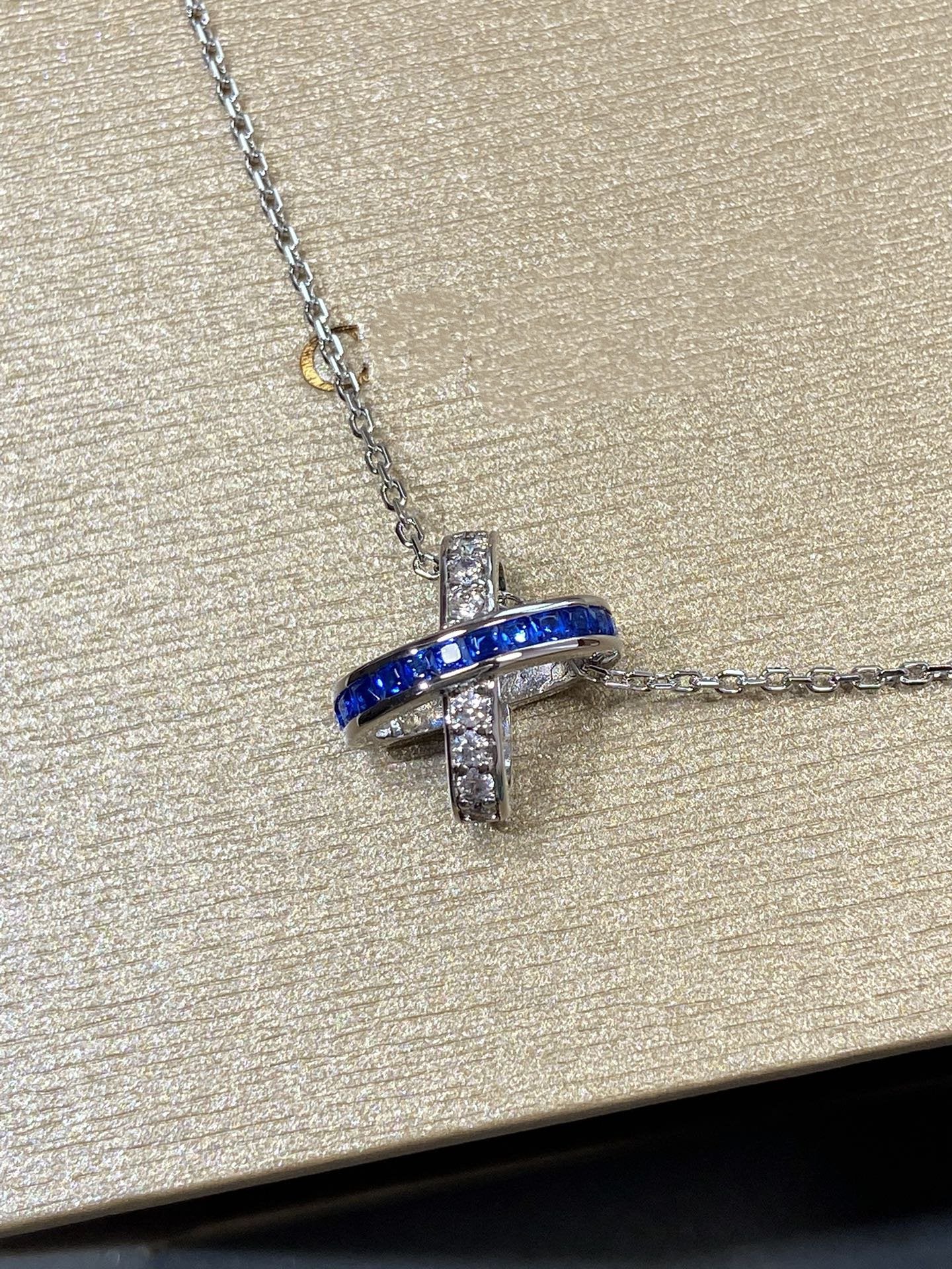 [Pearl Jewelrys]LIENS DIAMOND SILVER NECKLACE