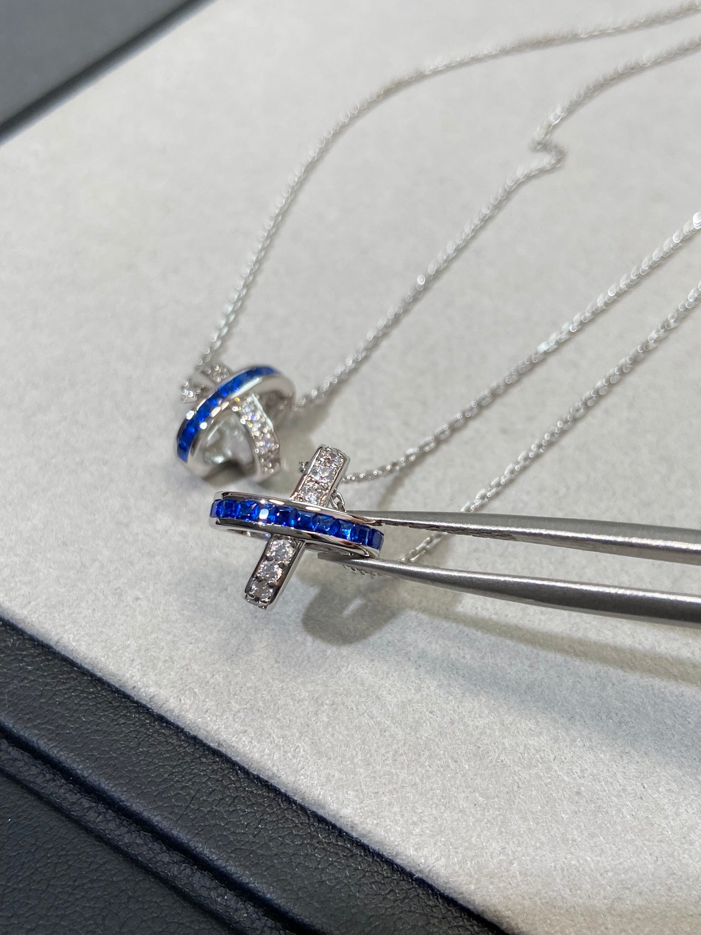 [Pearl Jewelrys]LIENS DIAMOND SILVER NECKLACE