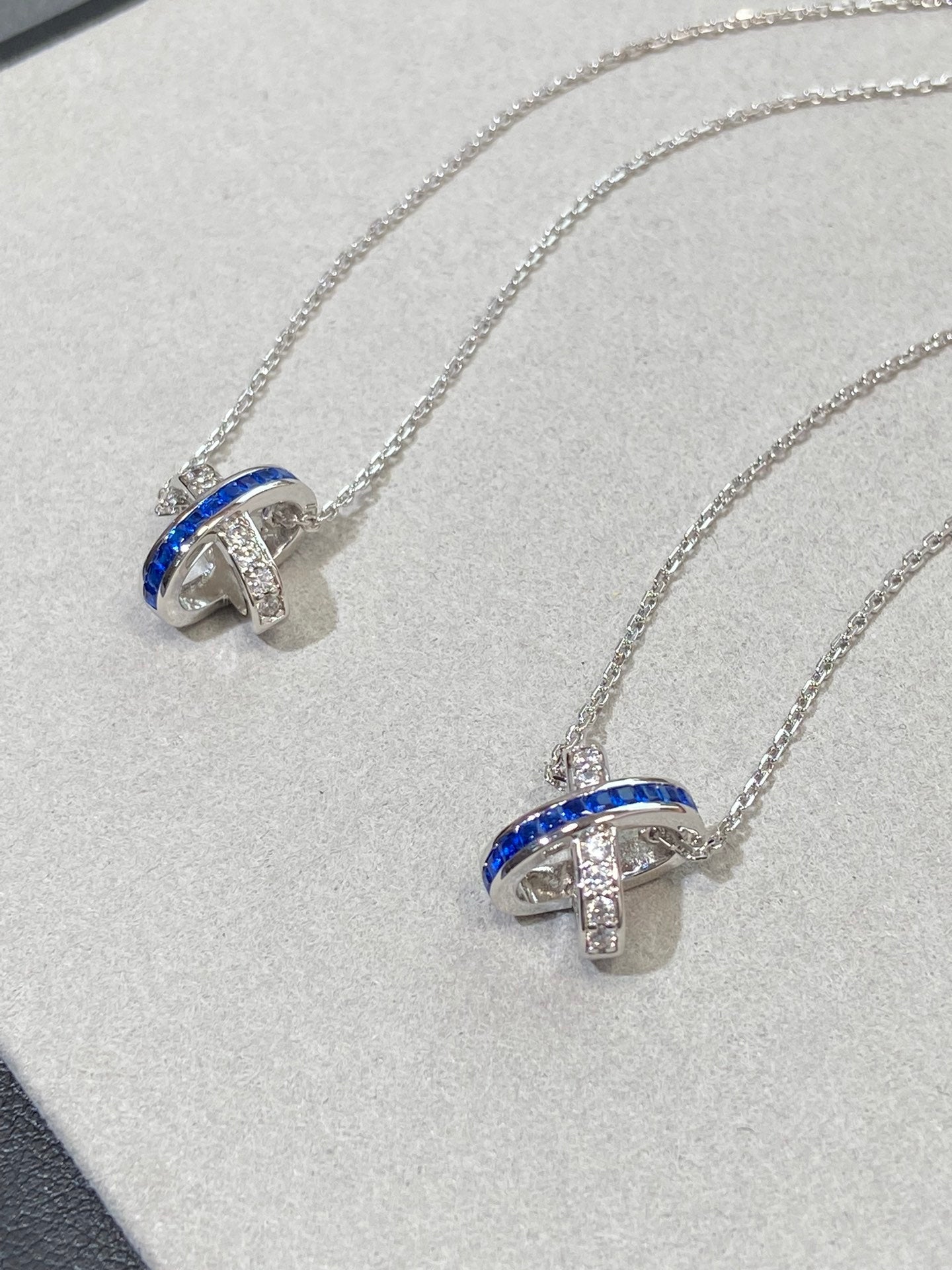 [Pearl Jewelrys]LIENS DIAMOND SILVER NECKLACE