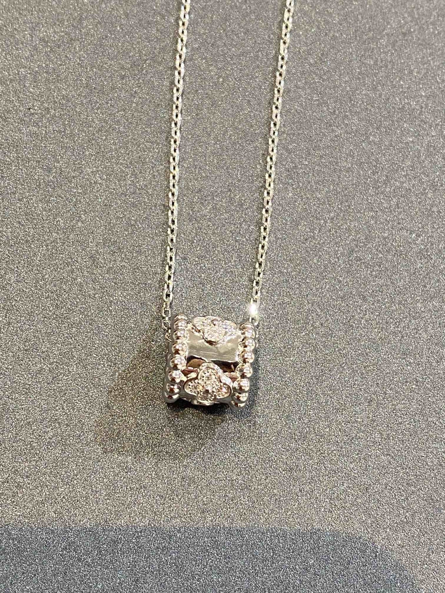 [Pearl Jewelrys]PERLEE PEDANT SIVLER DIAMOND NECKLACE