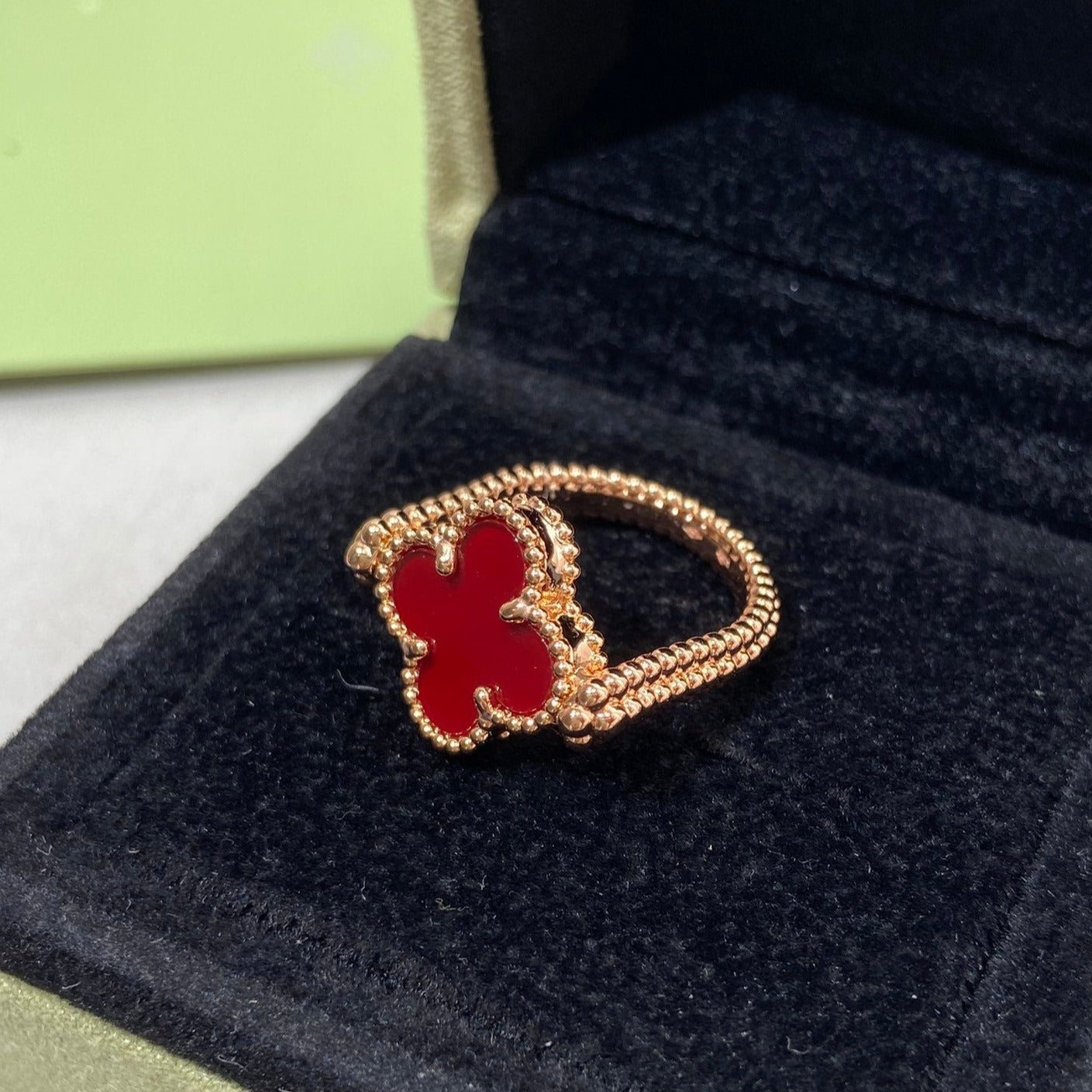 [Pearl Jewelrys]CLOVER RIVERSIBLE ROSE GOLD RING