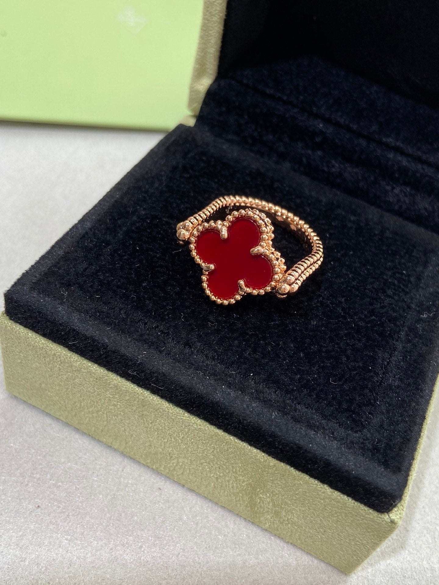 [Pearl Jewelrys]CLOVER RIVERSIBLE ROSE GOLD RING