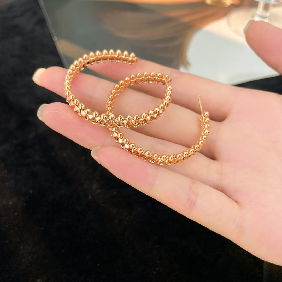 [Pearl Jewelrys]CLASH HOOP EARRINGS
