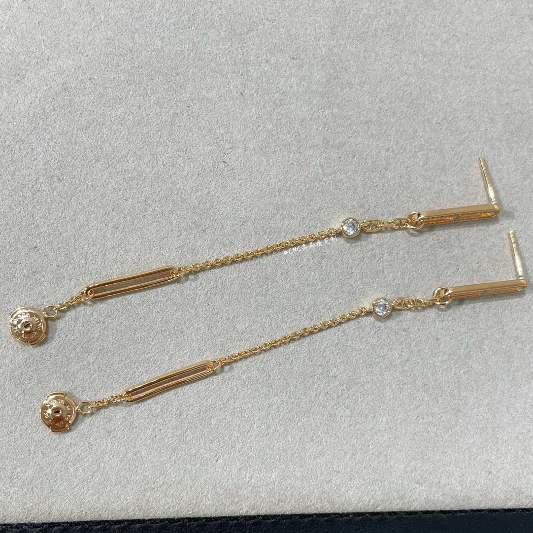 [Pearl Jewelrys]CHAINE CHAOS DIAMOND DROP EARRINGS