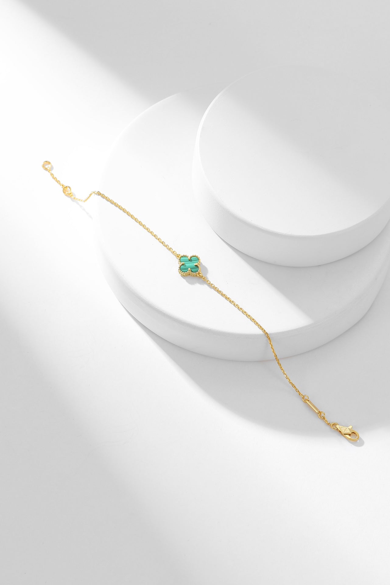 [Pearl Jewelrys]CLOVER BRACELET MALACHITE 1 MOTIF