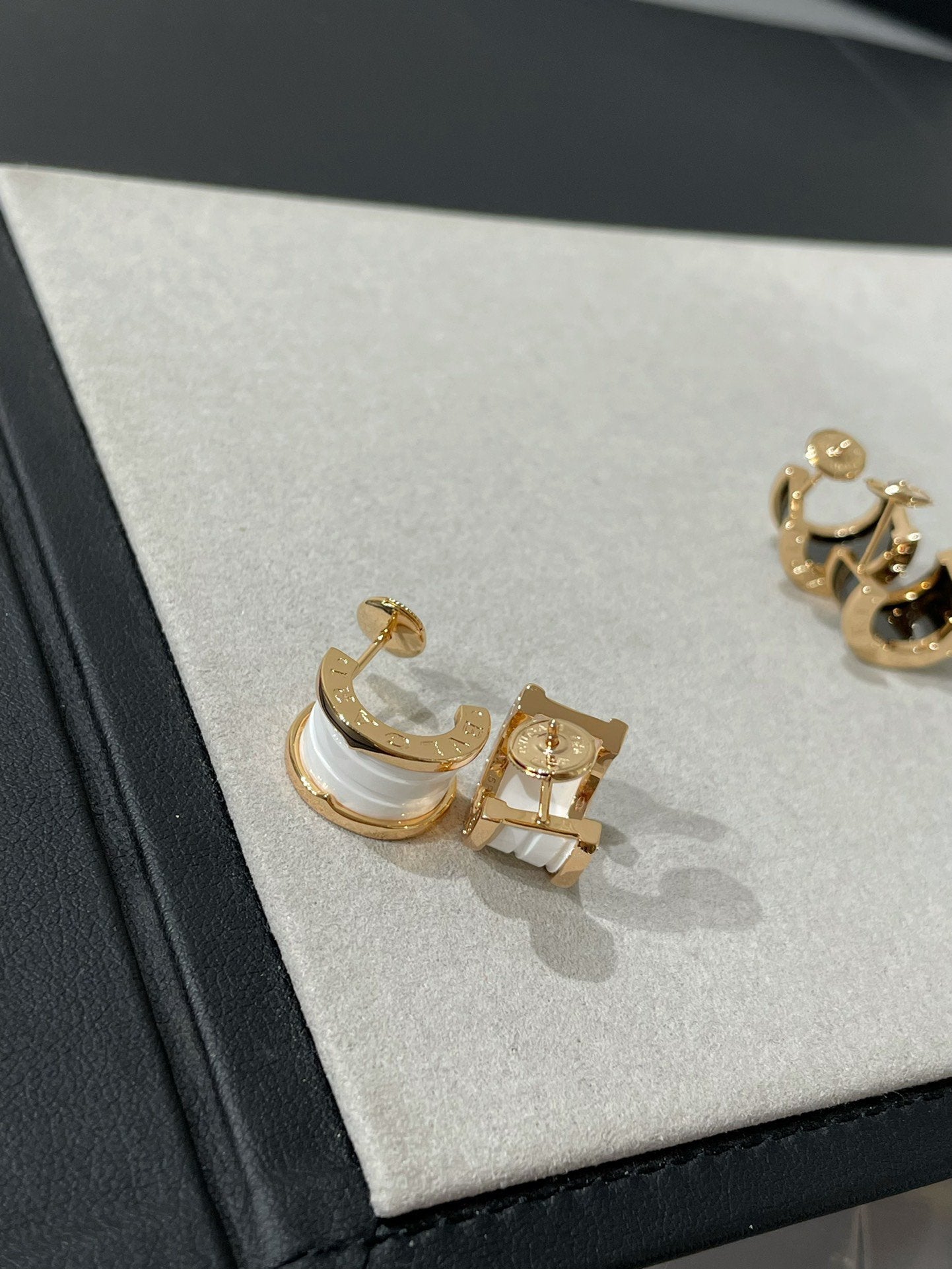 [Pearl Jewelrys]ZERO 1 PINK GOLD CERAMIC EARRINGS