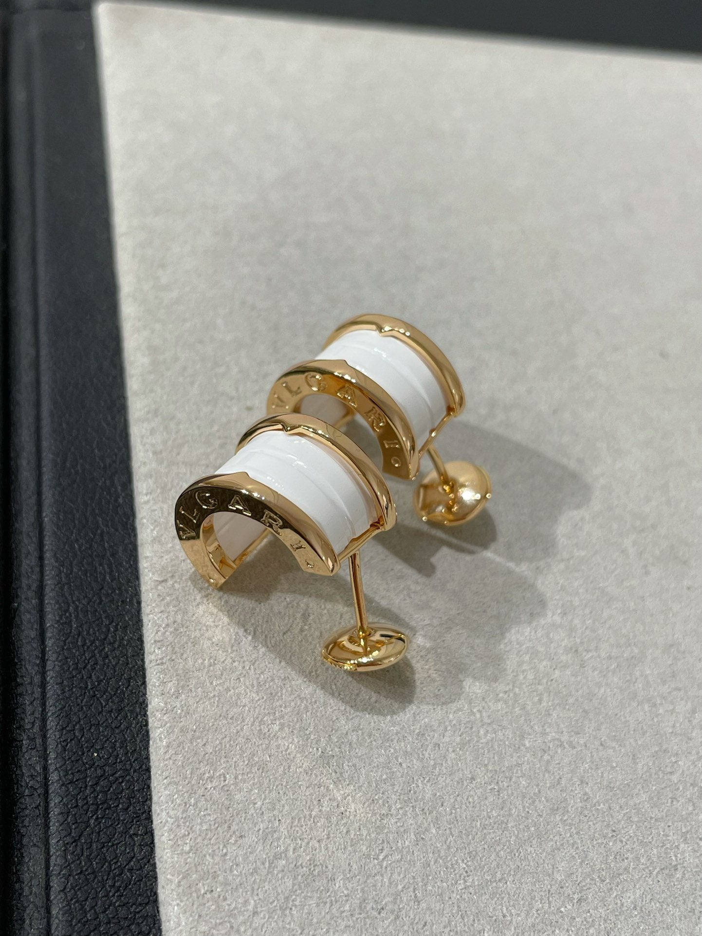 [Pearl Jewelrys]ZERO 1 PINK GOLD CERAMIC EARRINGS
