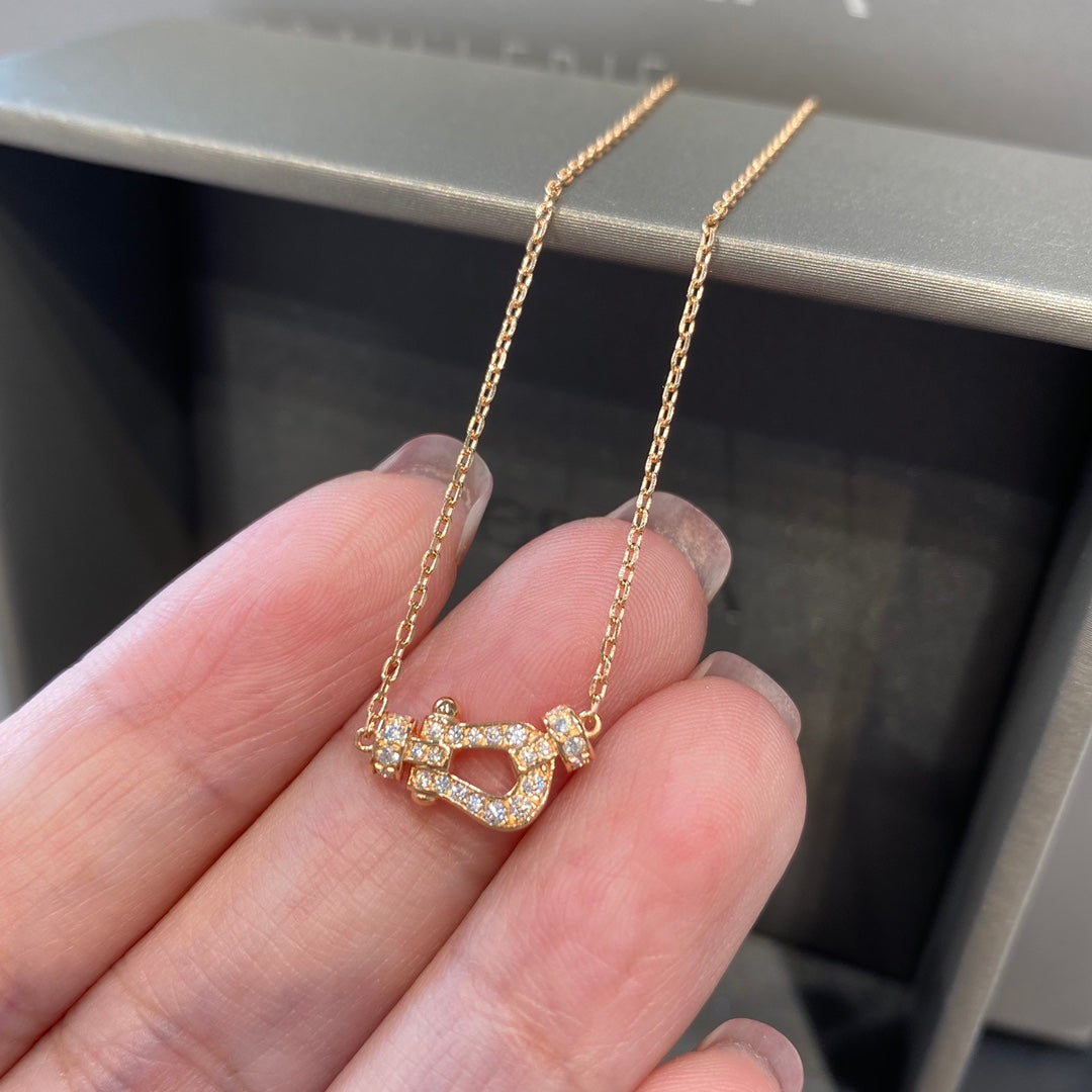 [Pearl Jewelrys]FORCE 10 DIAMOND PINK GOLD NECKLACE MINI MODEL