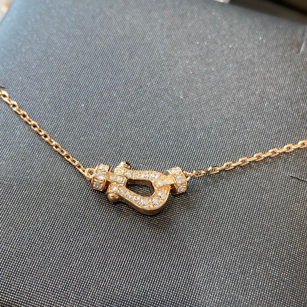 [Pearl Jewelrys]FORCE 10 DIAMOND PINK GOLD NECKLACE MINI MODEL