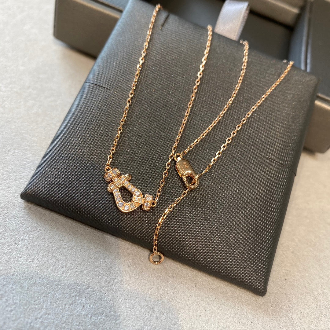 [Pearl Jewelrys]FORCE 10 DIAMOND PINK GOLD NECKLACE MINI MODEL