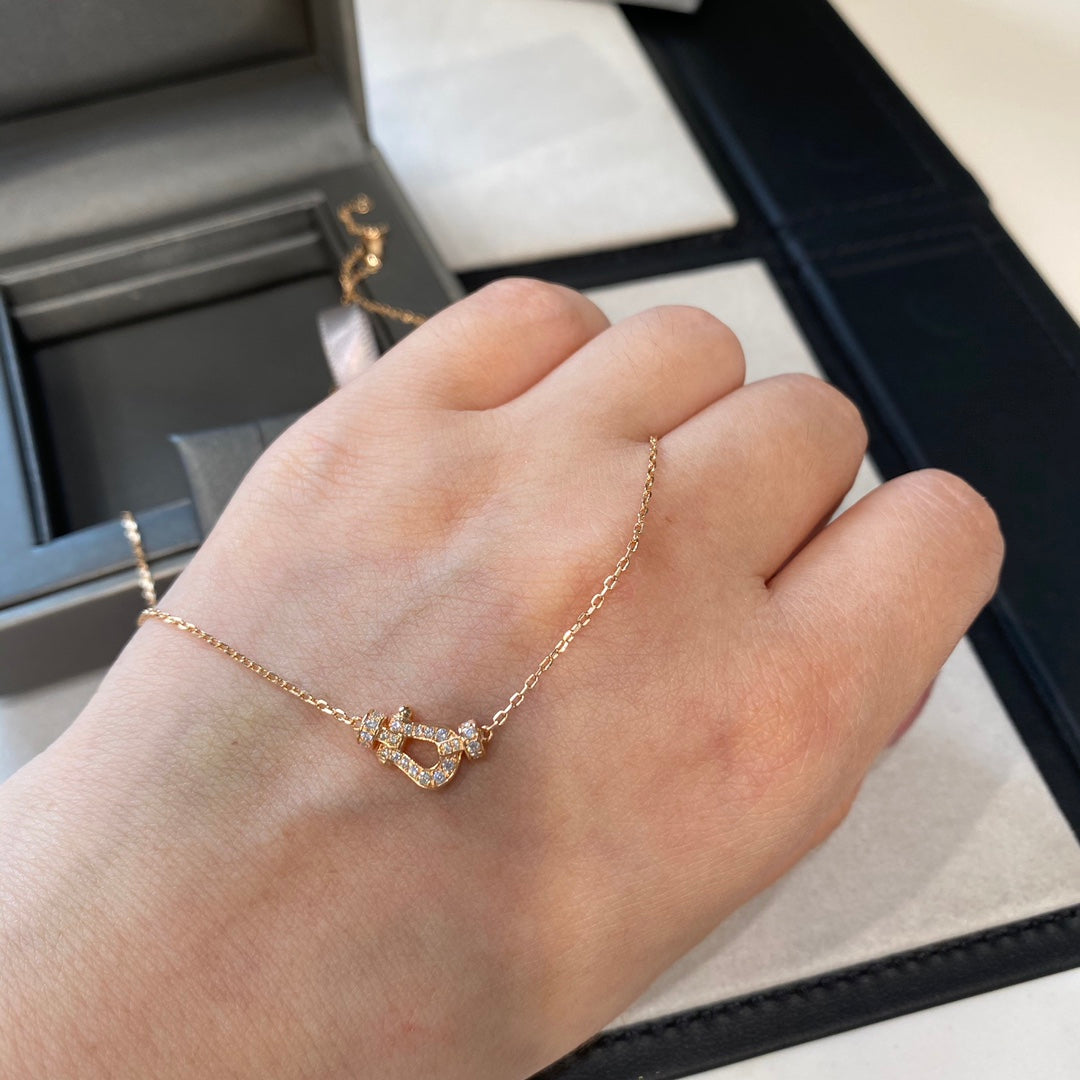 [Pearl Jewelrys]FORCE 10 DIAMOND PINK GOLD NECKLACE MINI MODEL