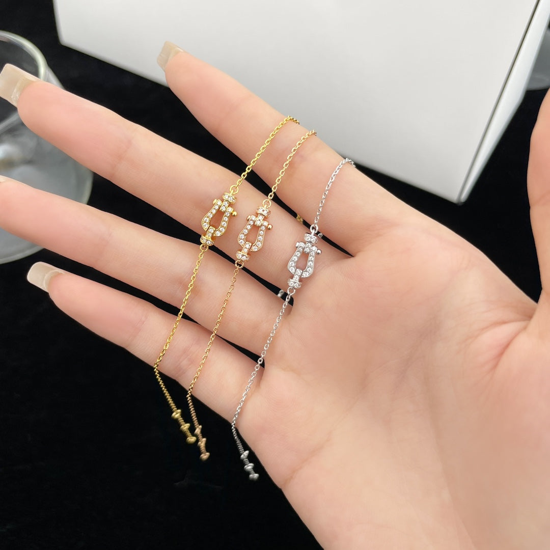 [Pearl Jewelrys]FORCE 10 FULL DIAMOND BUCKLE CHAIN LINK MINI MODEL