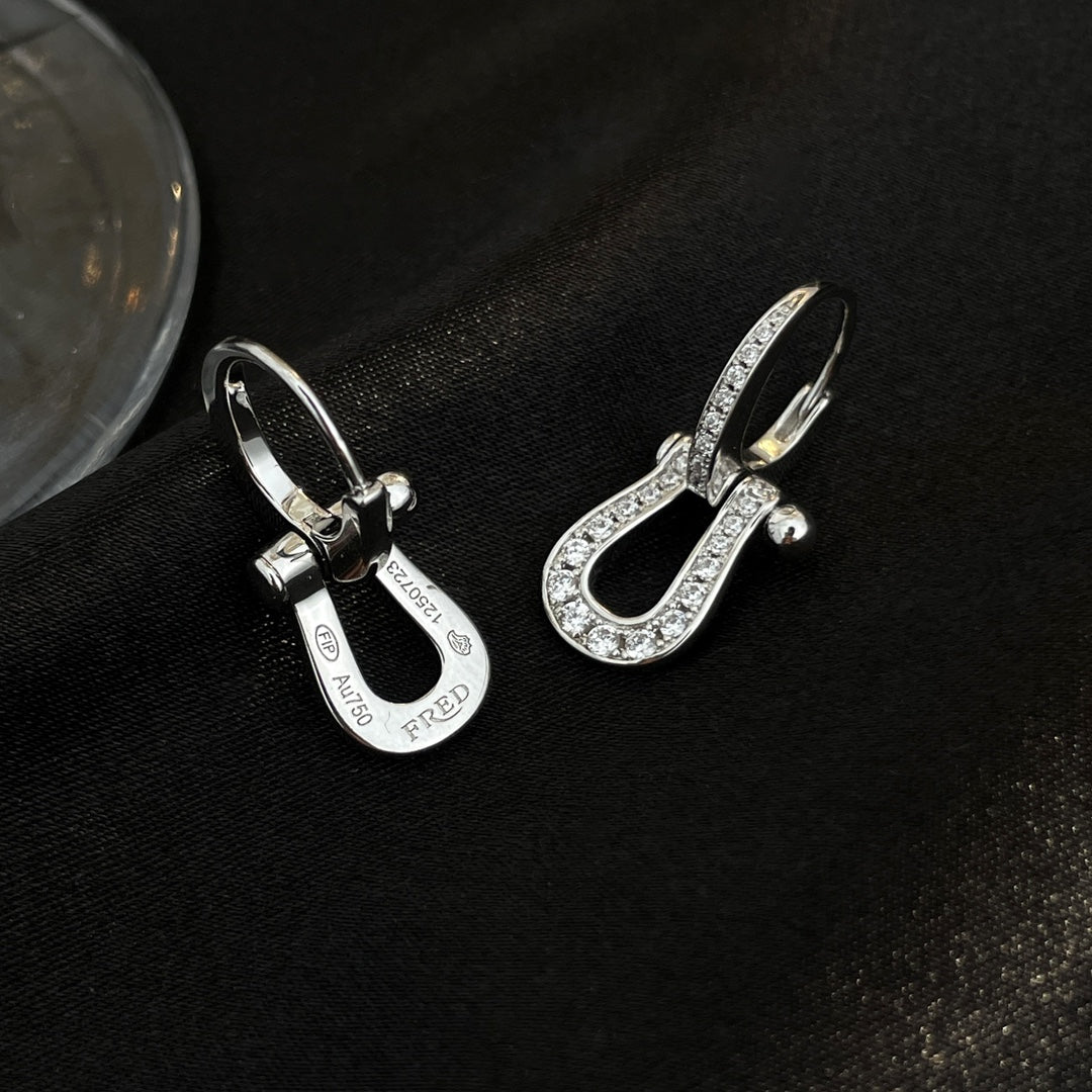 [Pearl Jewelrys]FORCE 10 FULL DIAMOND DROP EARRINGS MEDIUM MODEL