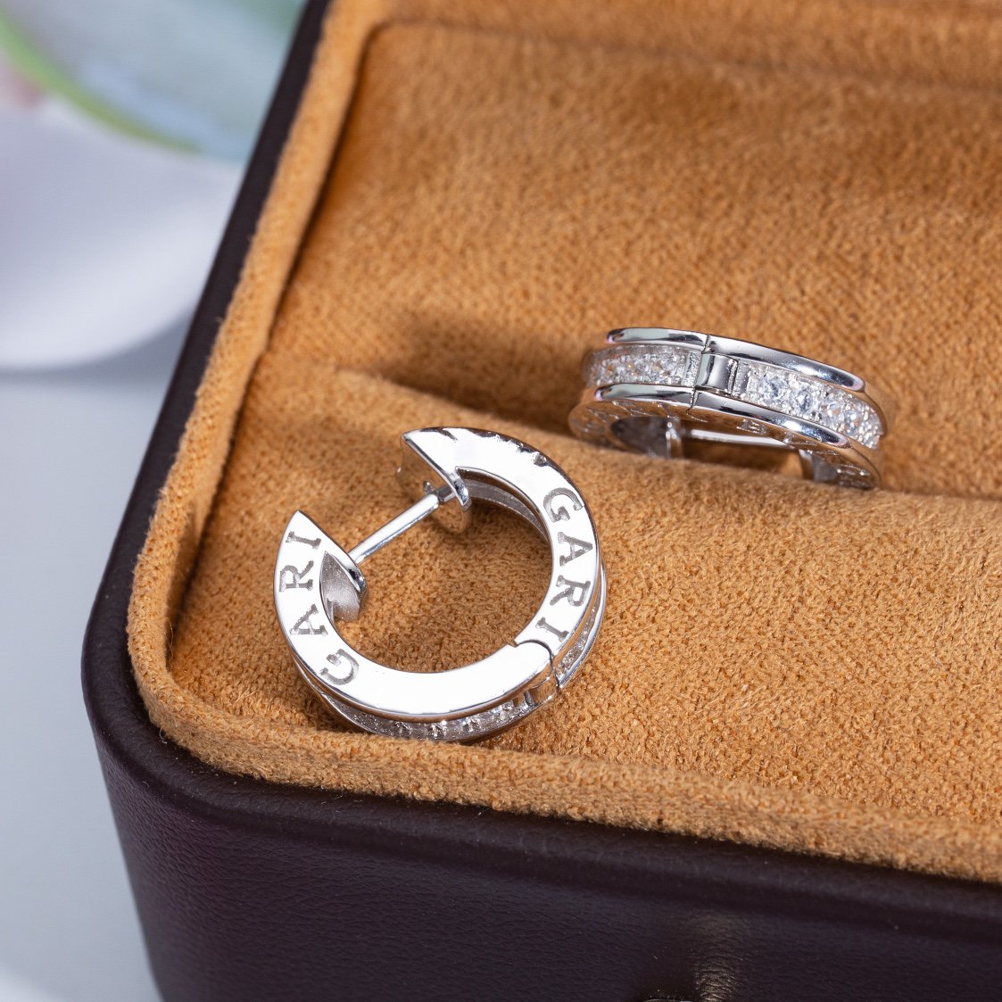 [Pearl Jewelrys]ZERO 1 MINI SILVER DIAMOND EARRINGS