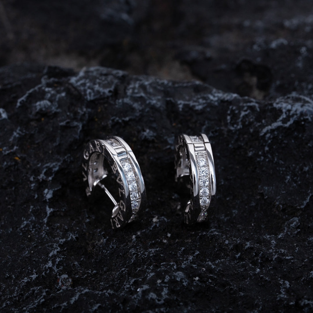 [Pearl Jewelrys]ZERO 1 MINI SILVER DIAMOND EARRINGS