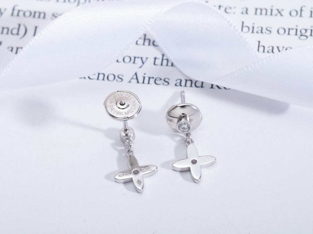 [Pearl Jewelrys]VIDYLLE SILVER DIAMOND MINI DROP EARRINGS
