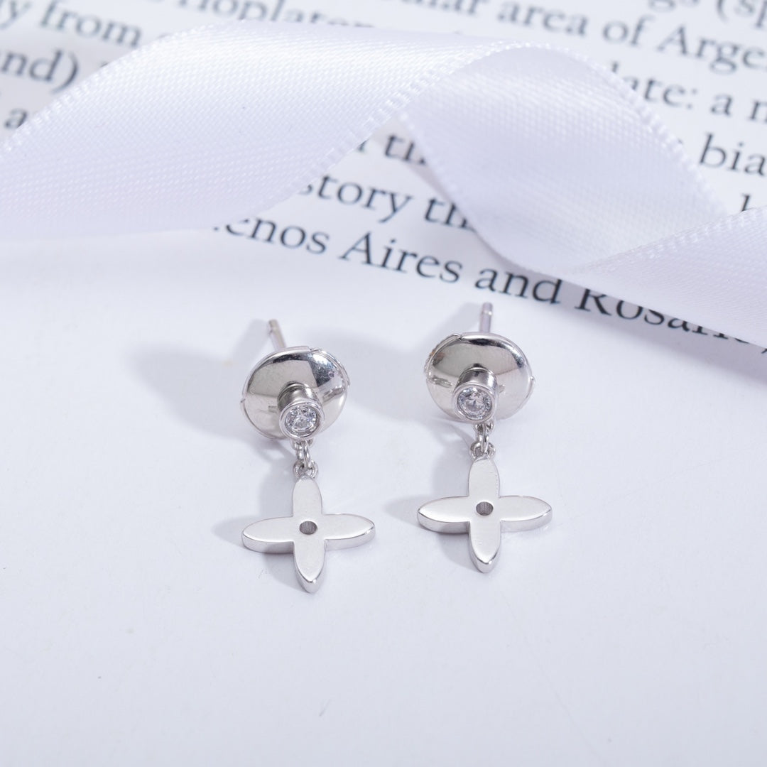 [Pearl Jewelrys]VIDYLLE SILVER DIAMOND MINI DROP EARRINGS